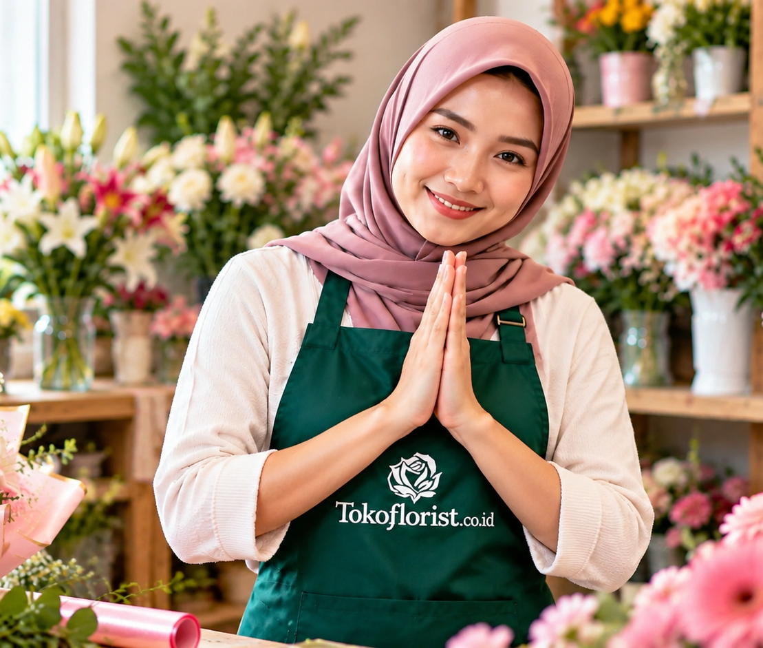 Florist Tokoflorist.co.id sedang melayani pelanggan